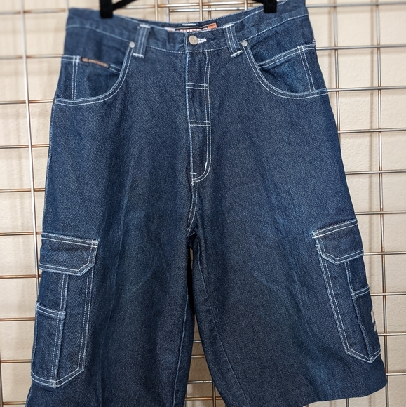 Vintage and rare Musso Denim Industry cargo Streetwear shorts. Made in Russia. - Picture 2 of 16